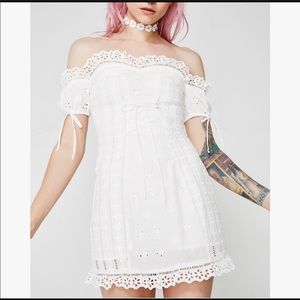 For Love and Lemons White Mini Dress